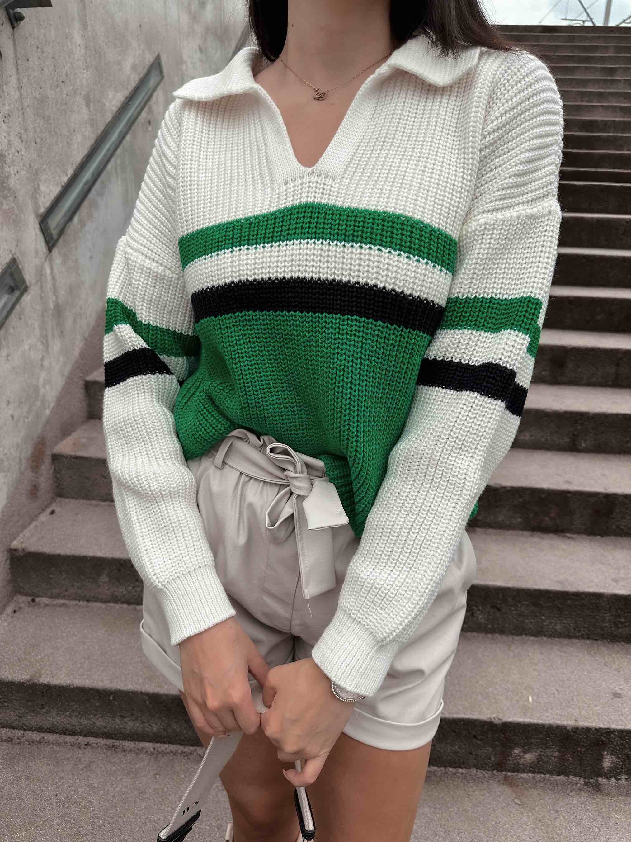 Zielony sweter oversize Gigi zdjęcie 4